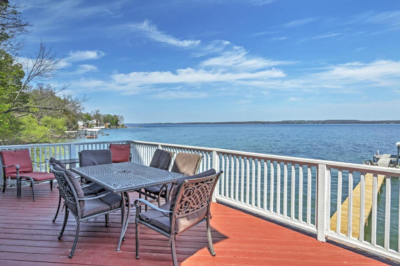 Waterfront Seneca Lake House Fire Pit And Boat Dock Geneva Esterno foto